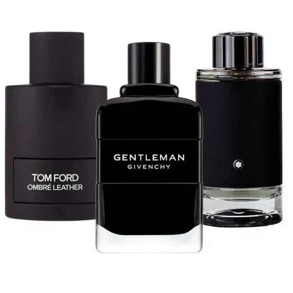 Combo de 3 perfumes Tom Ford Ombre Leather, Givenchy Gentleman, Montblanc Explorer 100ml